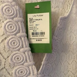 Lilly Pulitzer White Lace Top